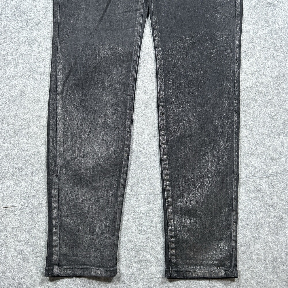Lauren Ralph Lauren Jeans Womens Size 6 30x29 Black Classic Skinny Waxed - Picture 12 of 16